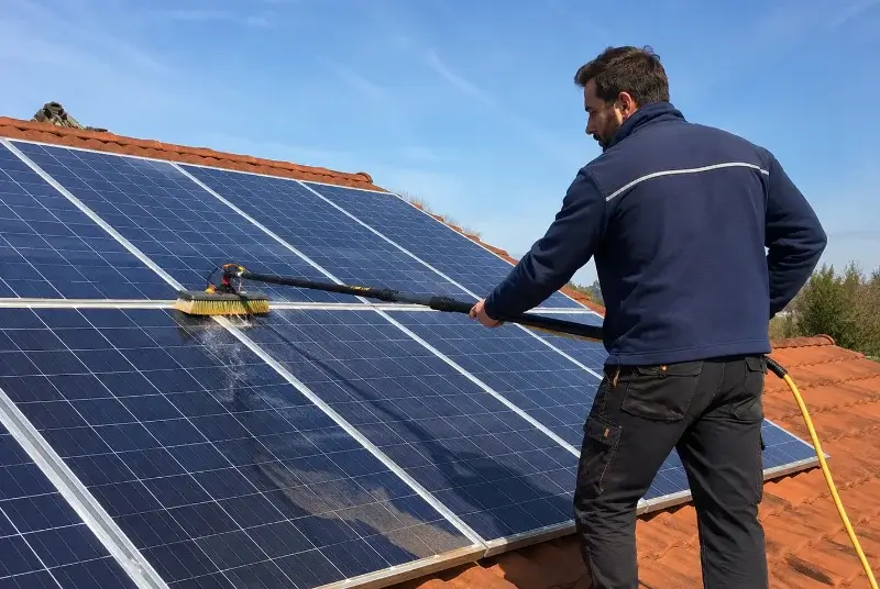 Nettoyage et entretien de panneaux solaires à Hinx